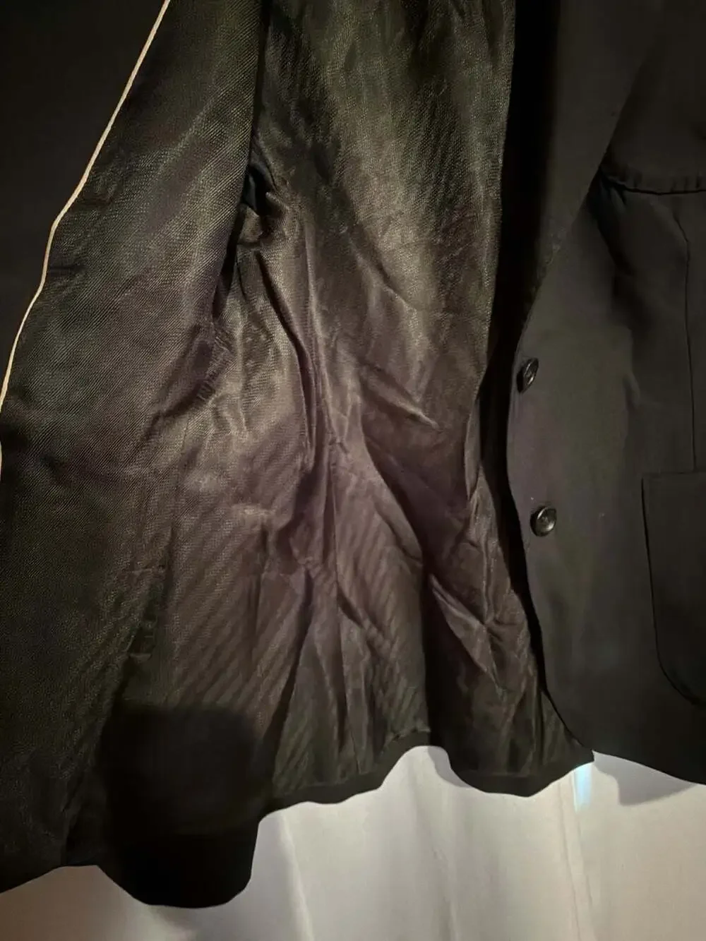 Banana Republic Black Wool Stretch Two-Button Blazer Jacket Size 6